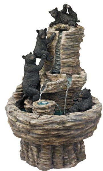 Rocky Mountain Fountain Black Bears Garden